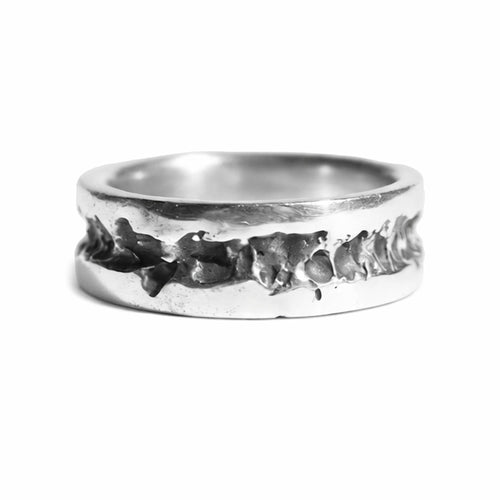 Anillo de plata Abismo — Obsidian