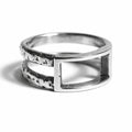 Anillo de plata Encuadre — Obsidian