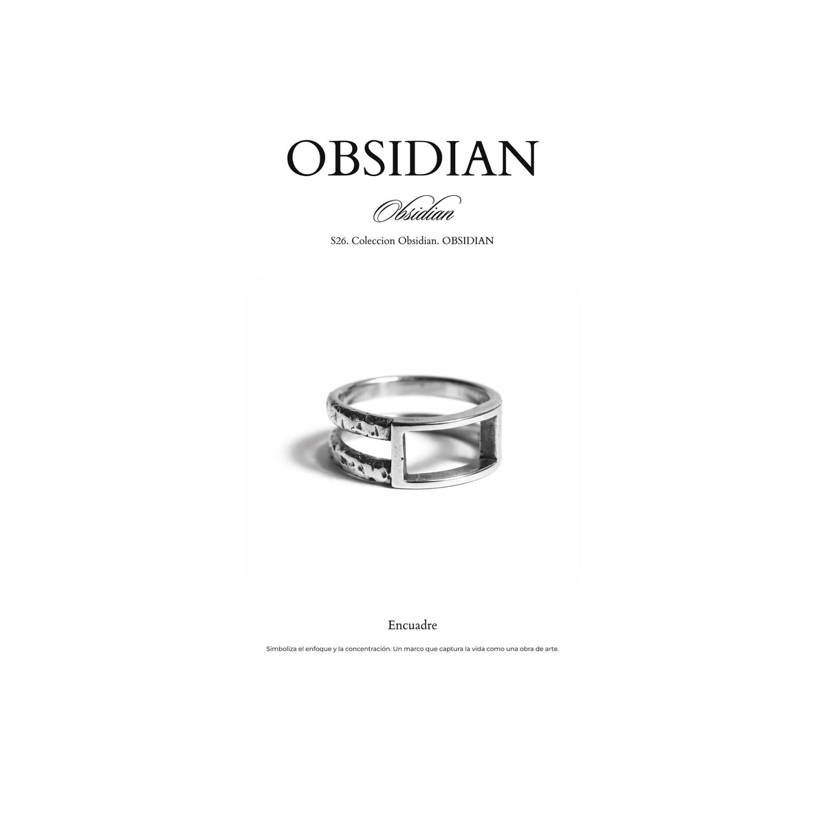 Ficha de la pieza Encuadre — Coleccion Obsidian S26