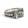 Anillo de plata Mascara Roja — Obsidian Mexico