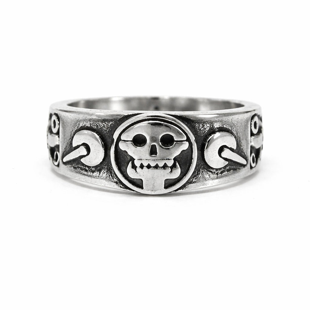 Anillo de plata Mictlan — Obsidian Mexico